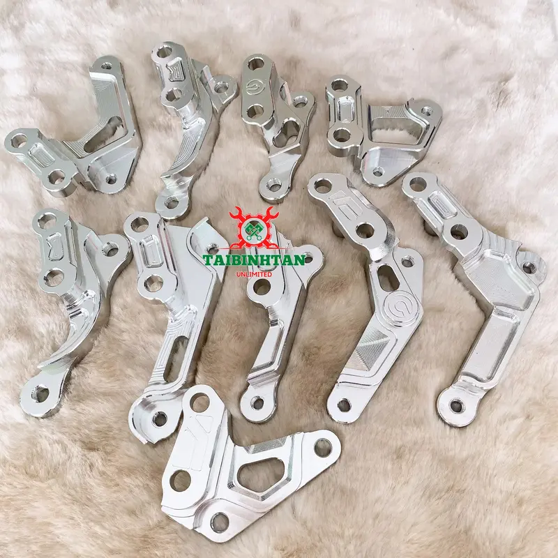 Pát CNC gắn heo 4pis cho mọi dòng xe_Bát anode sáng bóng gắn heo 4pis adelin, rembo, frando 0