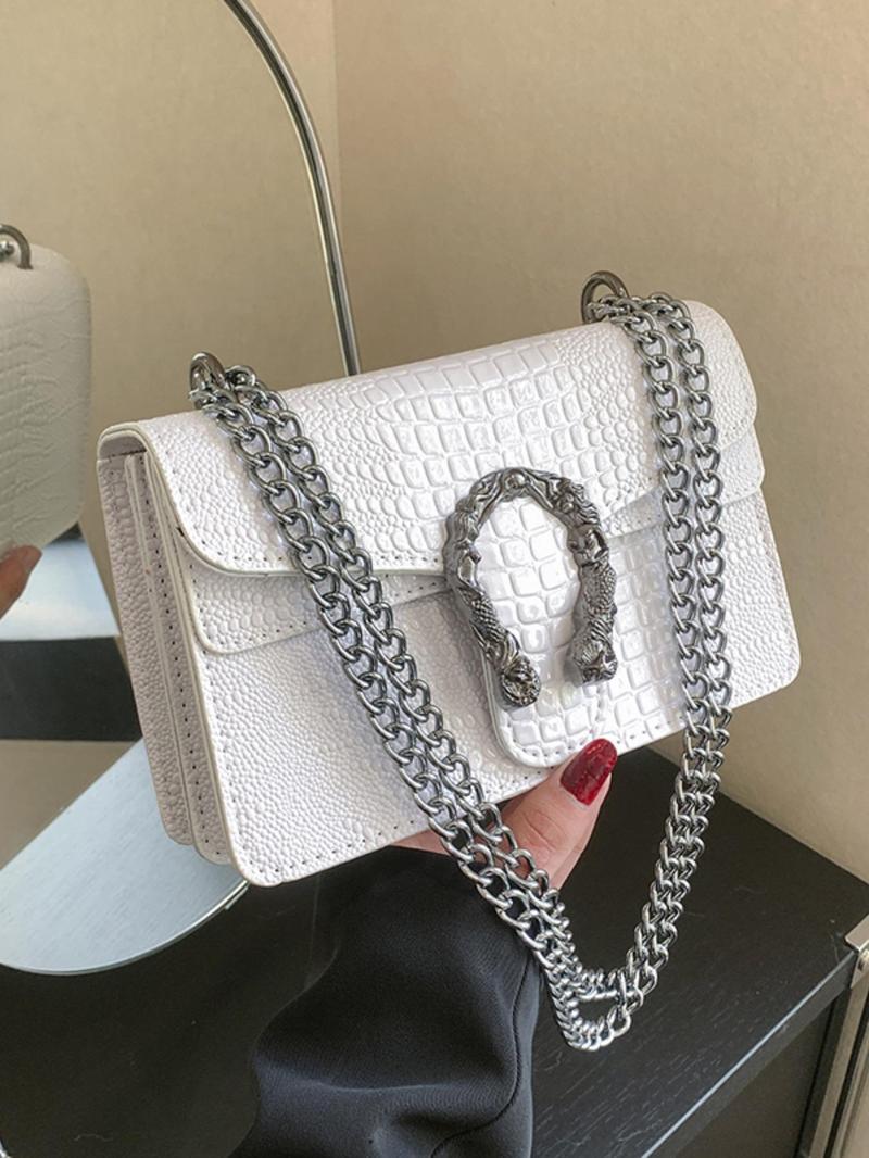 Product Introduction of Women's Fashionable Crocodile Embossed Crossbody Bag, Casual Versatile Shoulder Bag for Daily Used, Trendy All-match Commuter Bag 6