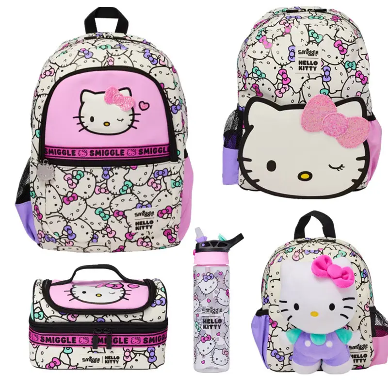 Beg Sekolah Smiggle, Beg galas Hellokitty, untuk Pelajar Sekolah Rendah, Periuk Air, Penebat, Beg Makan Tengahari, dari Australia