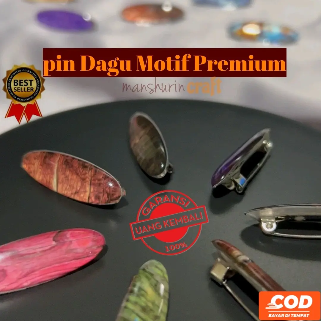 PIN JILBAB DAGU PREMIUM MOTIF KAYU EDITION - PENITI JILBAB BROS JILBAB PIN DAGU KUALITAS GRADE A Anti Nyangkut Anti Karat pen it
