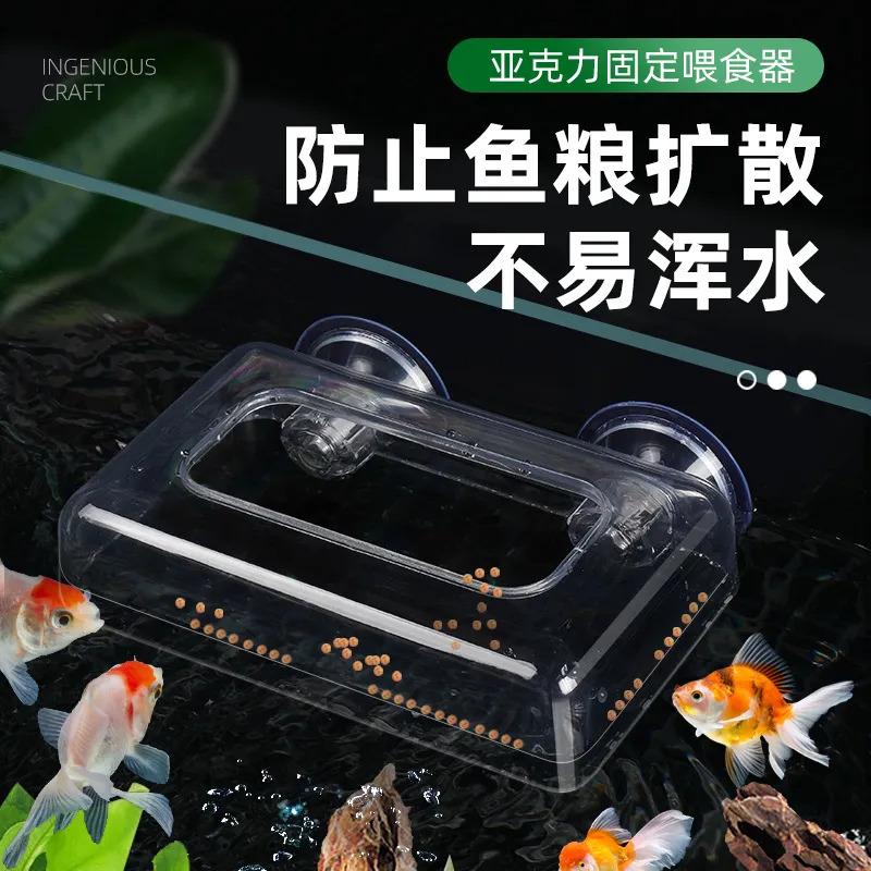 Gold acrylic fish tank feeder fish tank feeder fish tank feeder fixed point feeder float resistant feed ring 2