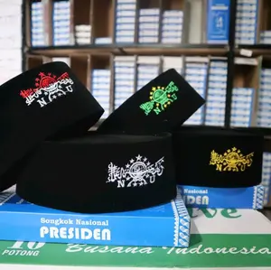 SONGKOK HITAM NU PRESIDEN Songkok Nu Hijau Songkok Presiden Nu Merah Putih Songkok Hitam Nu Kuning Peci Hitam Presiden Songkok Anak Songkok Dewasa Nu Muslim