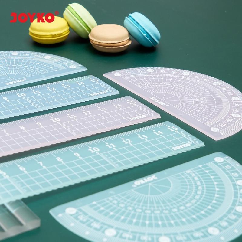 Product Introduction of Penggaris Joyko RL-PS3 Pastel 1 Set 4 Pcs Ruler Matematika 3