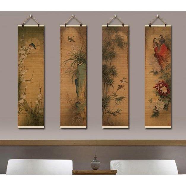 Mành Rèm Trúc In Hình Nghệ Thuật, Decor Trang Trí Nhà Hàng, Rèm Trúc Phòng Trà (giá bán theo lẻ hình) 8