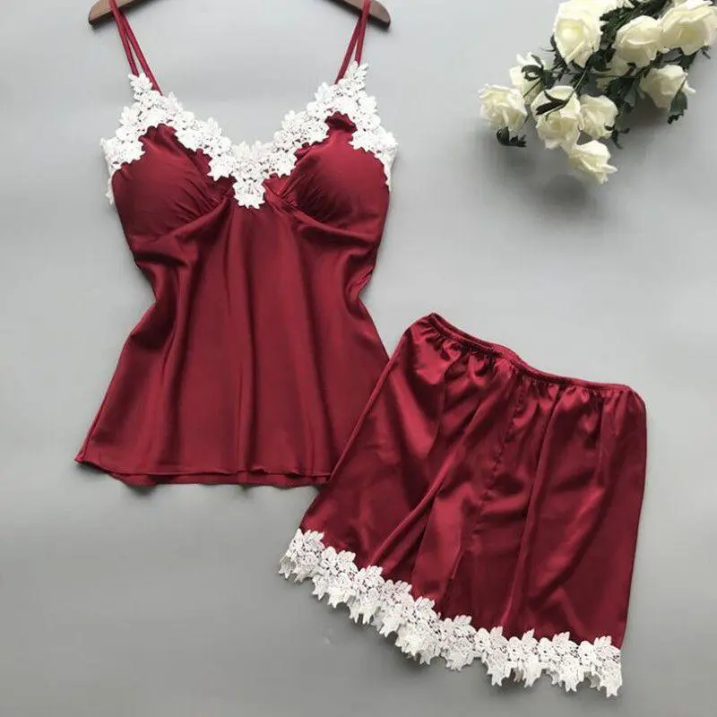 Women Sexy pajamas Plus Size Lingerie lace suspenders nightdress