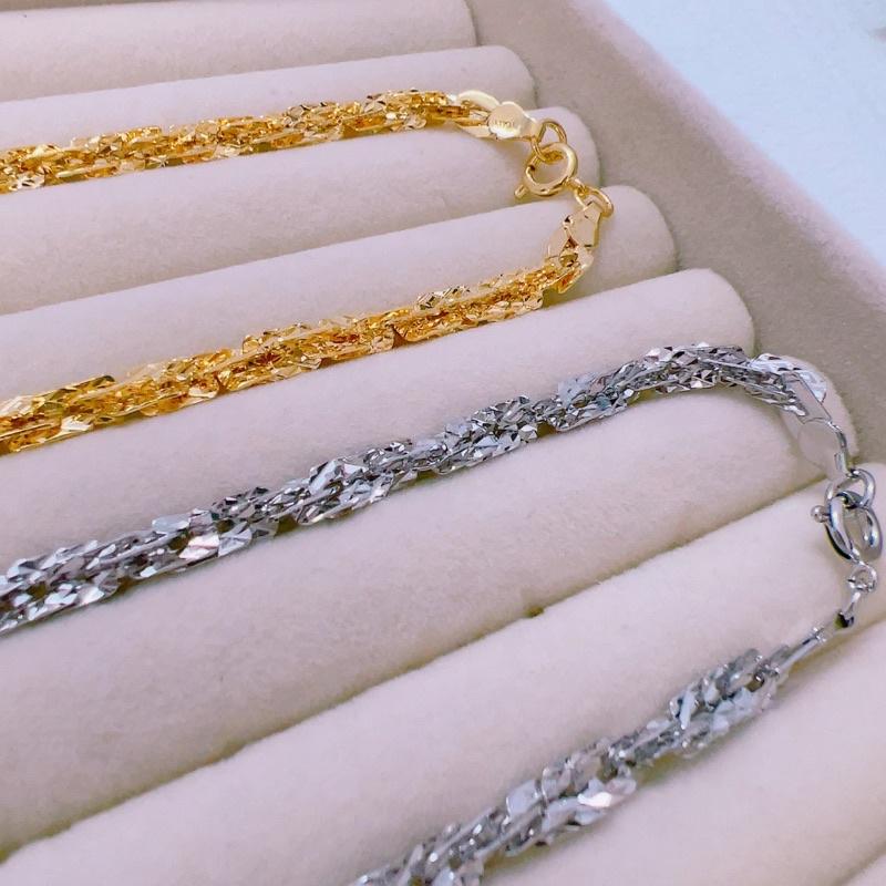  Dây chuyền xoắn vuông 5ly chạm 4d nam nữ bền màu Kami trang sức sỉ 