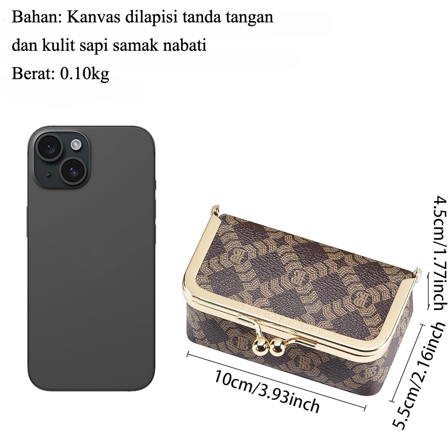 Royal Bagger Kotak Perhiasan Wanita – Tempat Mini untuk Cincin, Kalung & Anting, Kanvas Dilapisi & Kulit Sapi Samak Nabati dengan Dompet Koin Kiss Lock Royal Bagger Kotak Perhiasan Wanita – Tempat Mini untuk Cincin, Kalung & Anting, Kanvas Dilapisi & Kulit Sapi Samak Nabati dengan Dompet Koin Kiss Lock