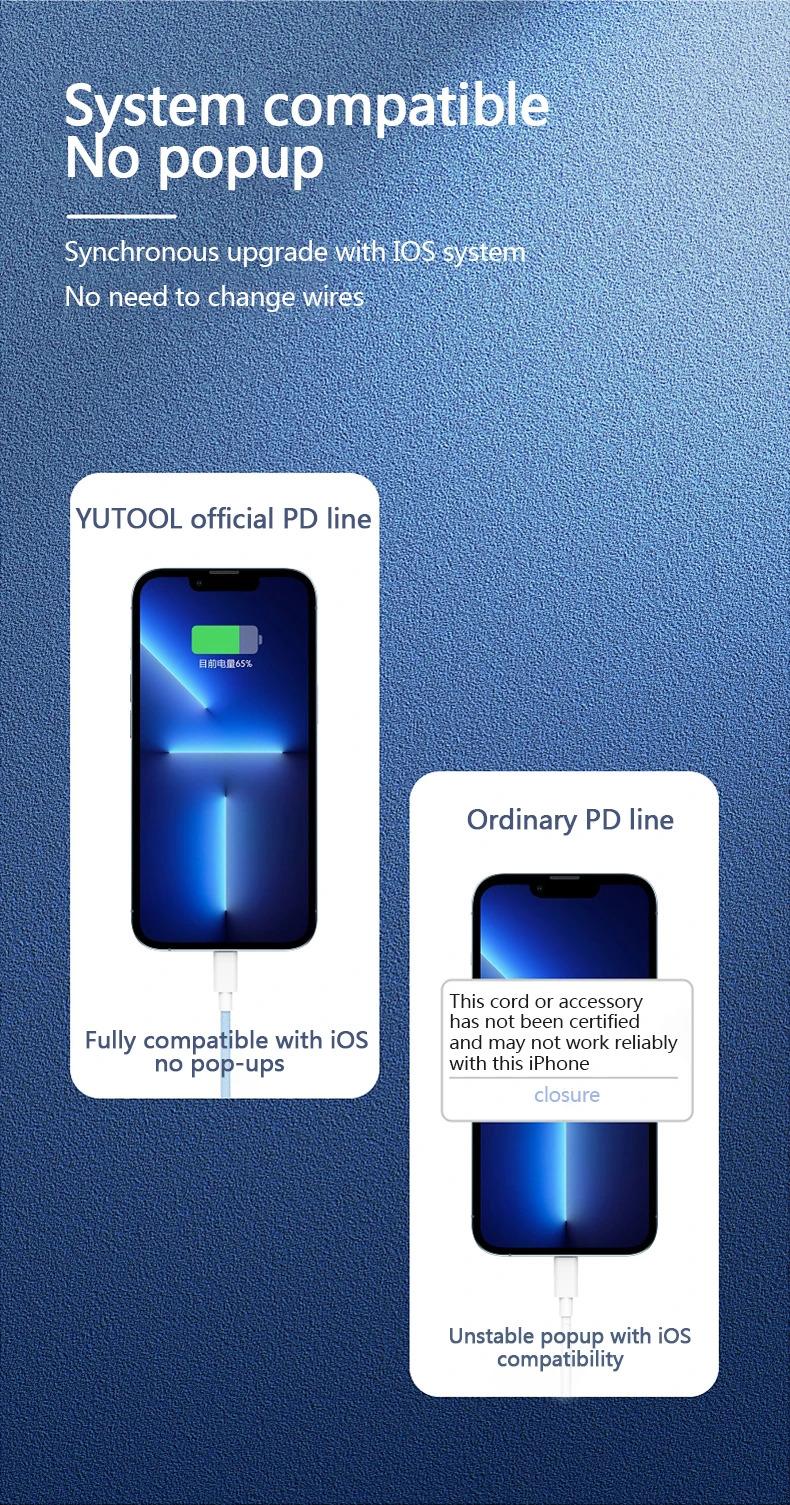 Product Introduction of Cáp USB PD 20W, 4 màu có sẵn, Tương thích với iPhone 14, 13, 12, Pro Max, 11 và iPad mini, Sạc nhanh Type C, Cáp dữ liệu USB C, Có sẵn trong 1m và 2m chiều dài 8