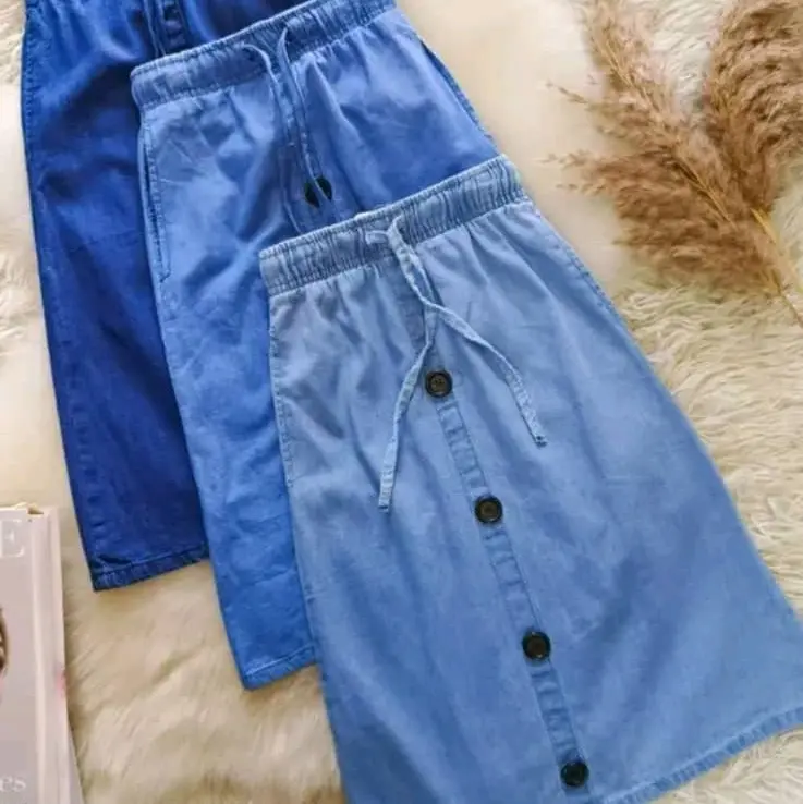 skirt budak denim garls porampuan-2y-12y bottom quality bagus