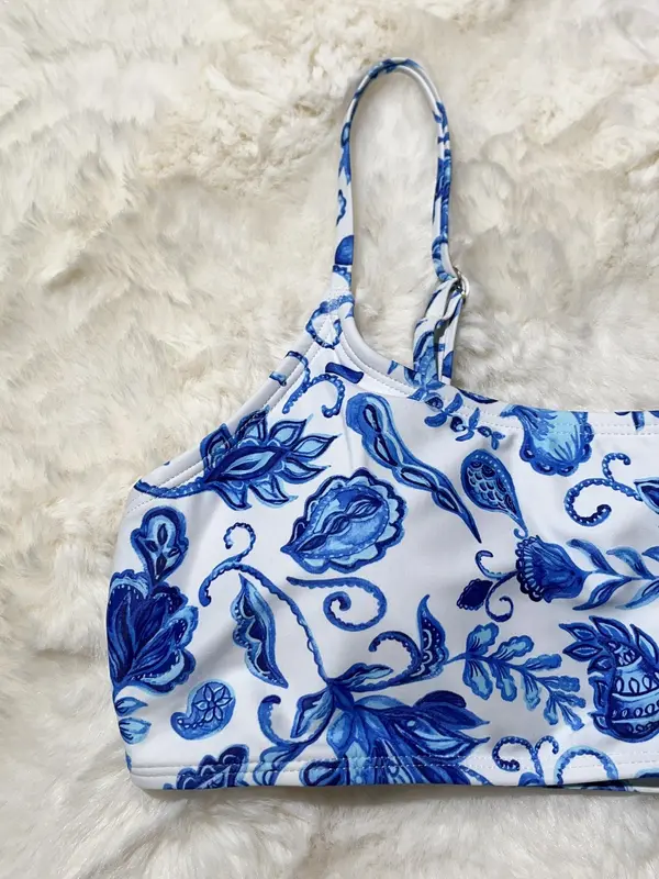 Two-Piece Set Women's All Over Print Bikini Set, Casual Fashion Chic Swim Top & Swim Bottom Two-piece Swimsuit for Beach Holiday Vacation, Ladies Swimwear for All Seasons 5