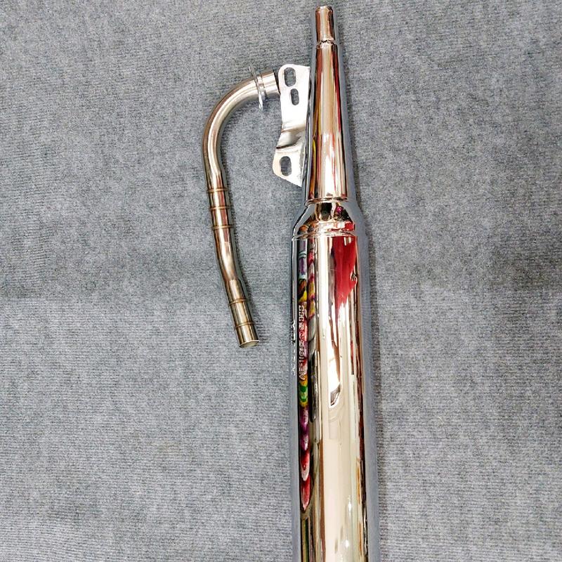 Pô xe máy wave nhỏ 100cc bụng bự đích đen MÓC NỈ SỢI THÚY TINH sẵn + CỔ PÔ INOX 201 SIZE 27 .