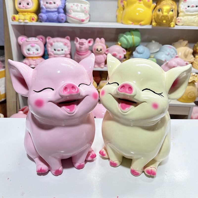 Mua 1 heo to tặng 1 chuột capy bé Heo đất lợn đất HOT 3D sz to 32x22x22cm - Chin decor