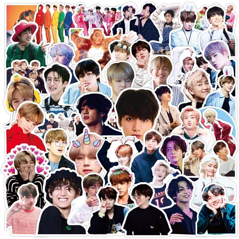 Stickers 50 count Vinyl Multicolor K-pop Cartoon Stickers for - TikTok Shop