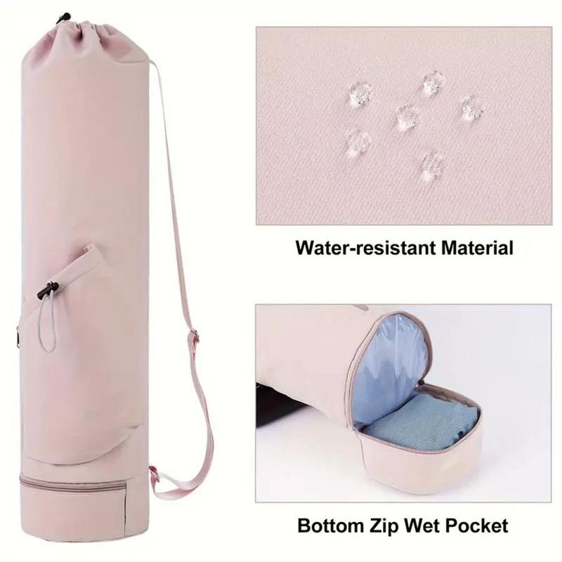 Product Introduction of Yoga Mat Bag, Multifunctional Storage Yoga Mat Bag with Water Bottle Pocket & Waterproof Wet Bag, Adjustable Shoulder Strap Sports Bag for Yoga & Pilates 3
