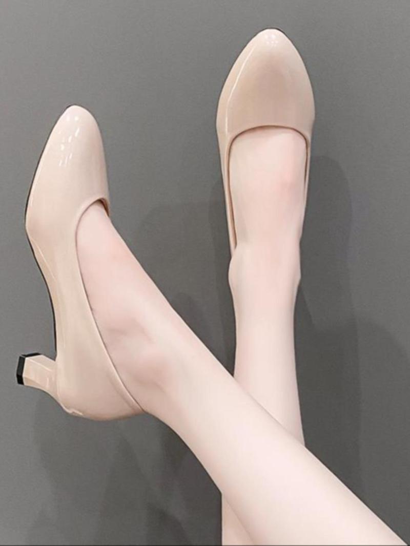 Product Introduction of Women's Fashionable Solid Color Pointed Toe High Heel Shoes, Elegant Slip on Shoes for Daily Wear, Lightweight Breathable Comfortable Shoes for Women & Girls, Classy 2