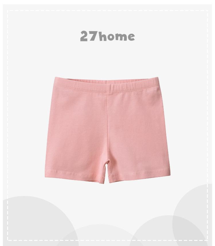 Product Introduction of 2025 Girls' Leggings Summer Thin Girl's Solid Color Safety Pants Baby Outerwear Crawler short girl 1