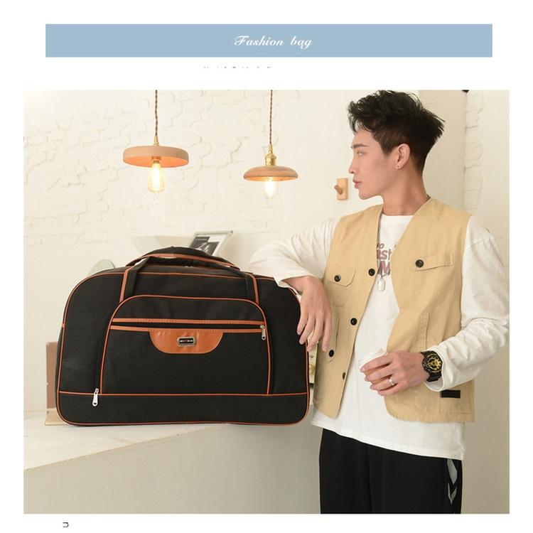 Túi Trống hành lý Du Lịch dài ngày Họa Tiết đơn giản Size 64cm, tui xách tay đeo vai đựnġ đồ quần áo chăn màn chuyển nhà 1