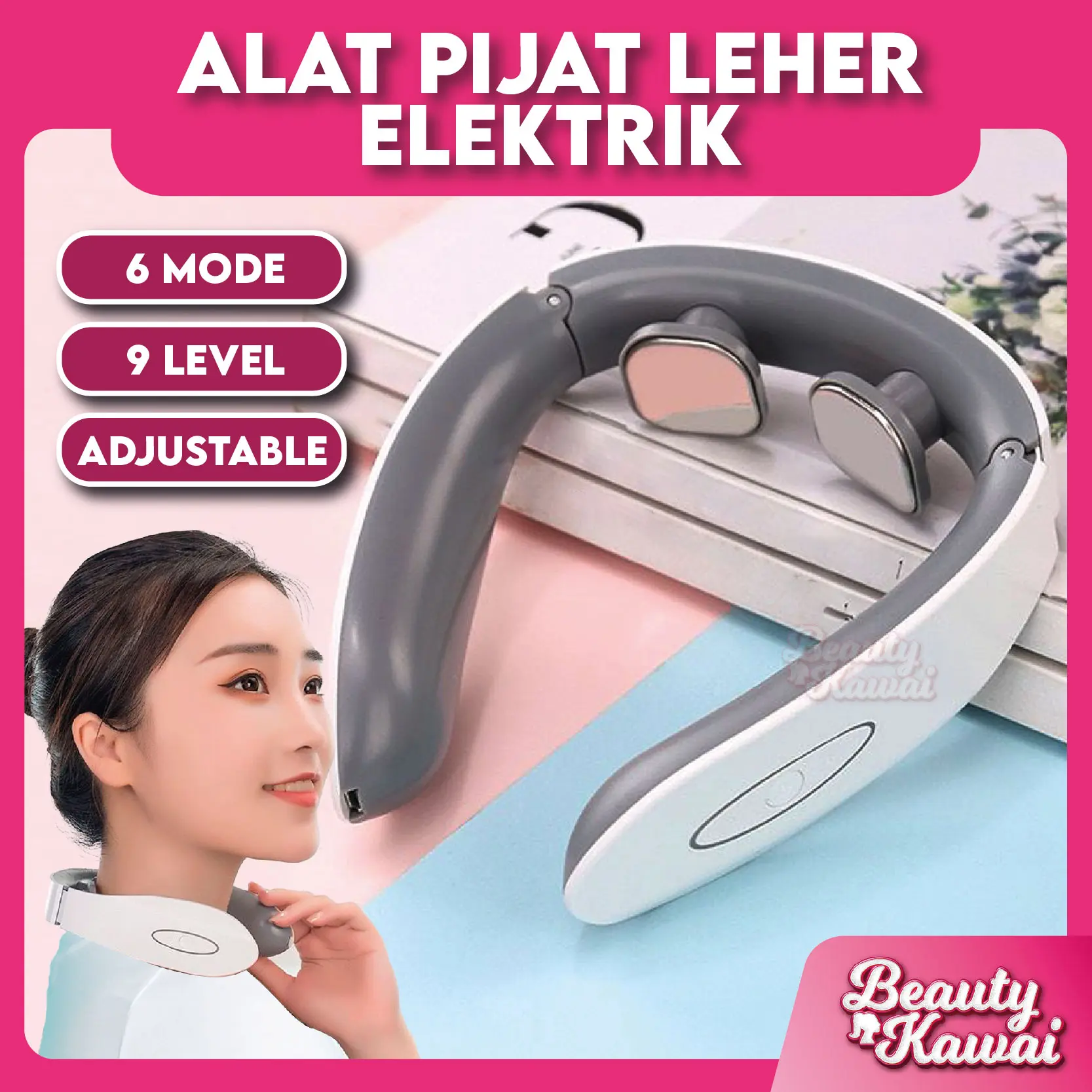Alat Pijat Terapi Leher Elektrik Massage Pijit Therapy Rechargeable