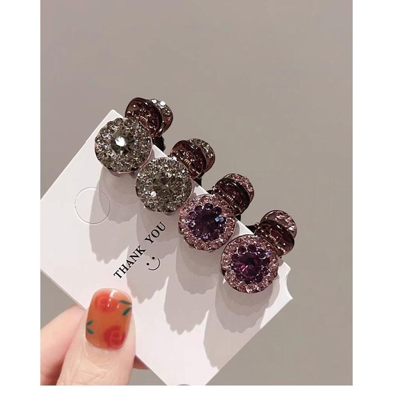 Kẹp Tóc Càng Cua Nhỏ Thiết Kế Bên Hông Kim Cương Đầy Đủ Tinh Tế, Dành Cho Nữ, Thích Hợp Cho Tóc Mái Trán, Kẹp Tóc Công Chúa, Kẹp Cá Mập Nhỏ Kẹp Tóc Updo Nửa 6