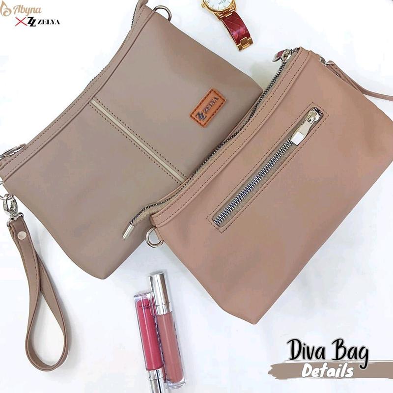 (ZELYA) DIVA BAG BY ZELYA, Tas Selempang 2in 1 bisa sling bag, hand bag tas selempang wanita simpel local  bag bags 9