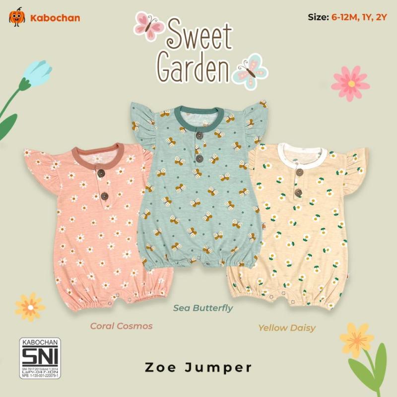 TERBARU!3pcs ZOE JUMPER RUFFLE BY KABOCHAN UP TO 2 YEAR 7