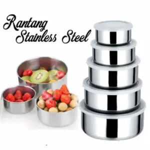 RANTANG STAINLESS STEEL 5 SUSUN / RANTANG BERANAK BEKAL MAKAN