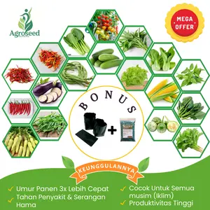 Benih  tanaman unggul  Paket Lengkap Benih Super bibit Unggul Sayuran Cepat Tumbuh