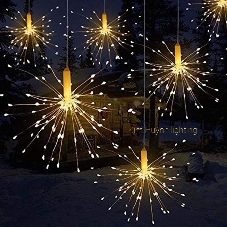 Đèn led pháo hoa pháo bông chùm trang trí Lễ Tết decor ngoài trời cắm điện