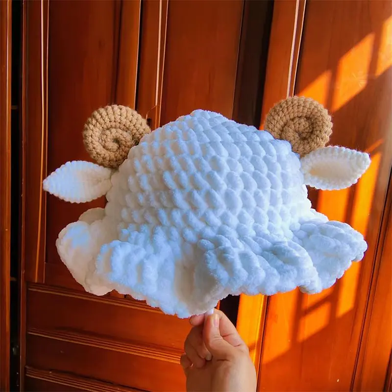 Little Lamb Hat DIY Yarn Knitting Kit Autumn Winter Cute Deer Children's Cotton Hat Crochet Handmade