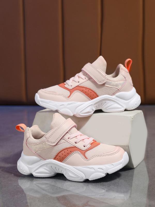 1 Pair Kids Colorblock Patchwork Design Lace Up Low Top Sneakers, Casual Sporty Comfortable Breathable Sneakers, Wear Resistant Anti-slip Sneakers 1