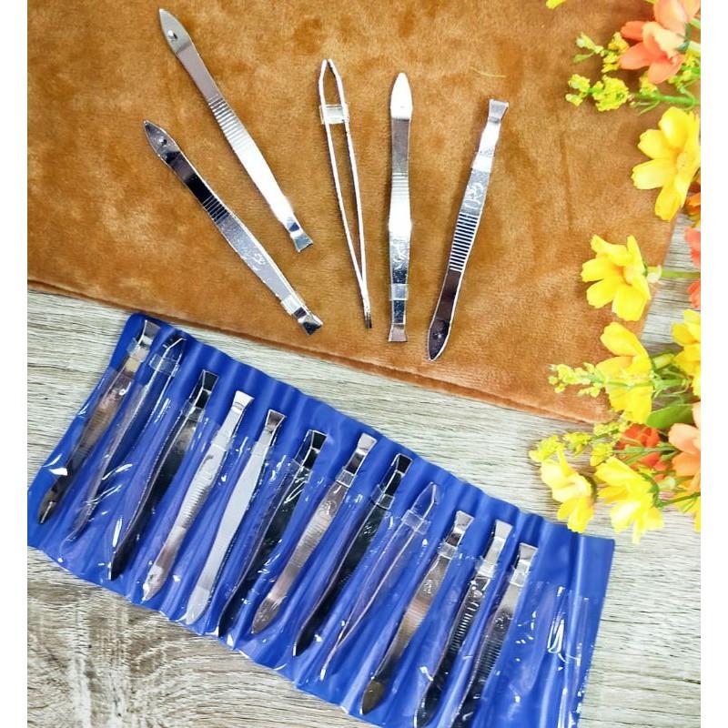 PINSET ISI 12pcs PINSET BESI STAINLES KEMASAN KARD - Shop | Tokopedia