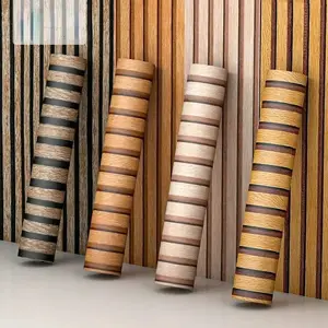 Wallpaper Dinding Elegan Panel Kayu 8M S/D 9M x 45CM Bahan PVC Non Transparan Tebal Berserat Berstextur Lem Siap Pasang Desain Motif Elegan Cocok Untuk Semua Ruangan Rumah Anda