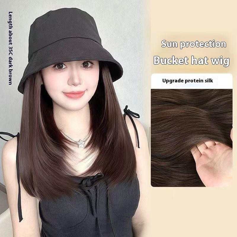 Product Introduction of Tóc Giả, Kích Thước Trung Bình Và Ngắn, Mũ Bucket, Một Mũ, Dành Cho Nữ, Thích Hợp Cho Mùa Thu Và Mùa Đông, Nhẹ Và Thời Trang, Khóa Bên Trong, Tóc Giả Mũ Tóc Ngắn Wig 2