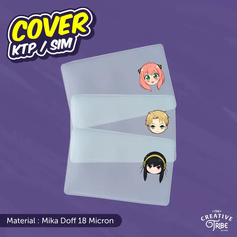 Spy X Family - Cover KTP / SIM Karakter Unik - Sarung Plastik Mika Pelindung Kartu Anime Anya Yor Loid 0