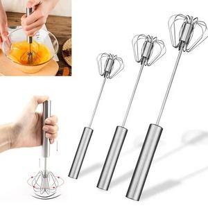 ステンレス製 手持ち式泡立て器、1個／2個セット、使いやすいハンドミキサー、卵・クリーム・調理・ベーキングに最適