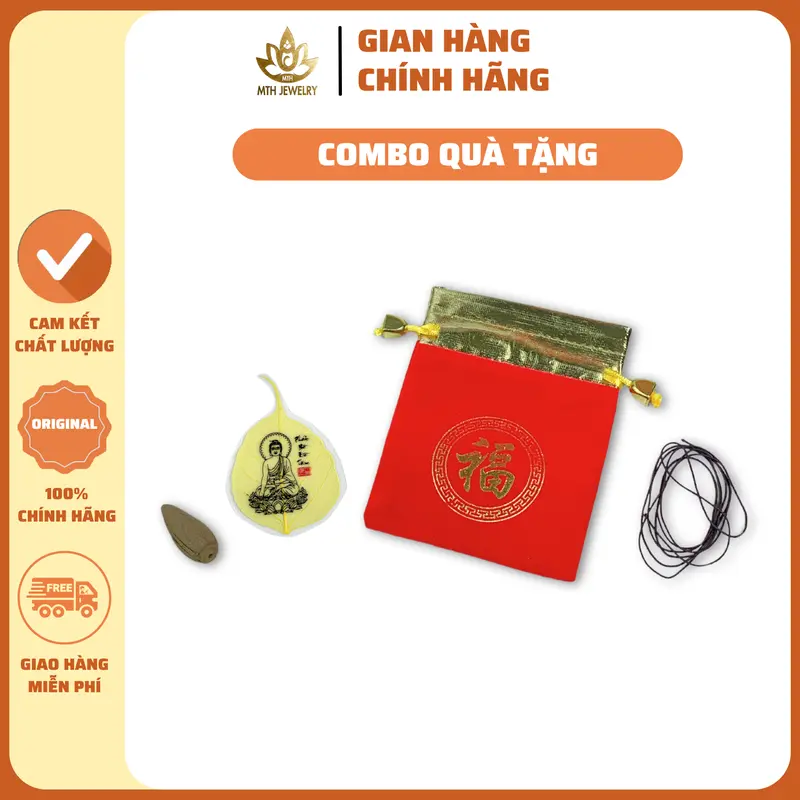 Vòng Tay Trầm Hương Hạt Tròn Đơn MTH JEWELRY - Vòng Trầm Tốc Việt Đeo Tay Nam Nữ, Phụ Kiện Voi Túi Gấm, Lá Bồ Đề, Nụ Trầm, Dây Xâu 6