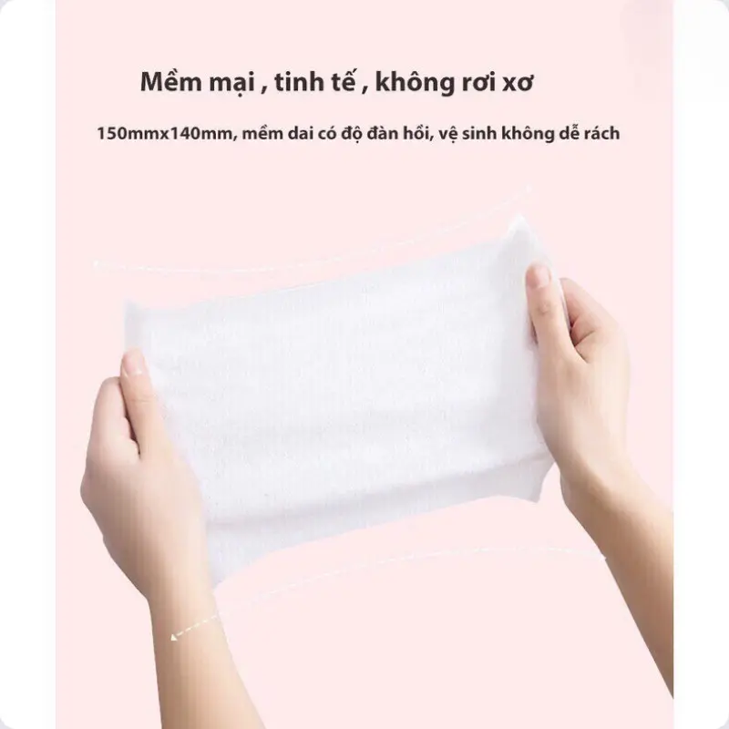 1 Bịch khăn giấy ướt mini 80 tờ THUDO không cồn an toàn mọi loại da tiện lợi dễ dàng mang theo 2