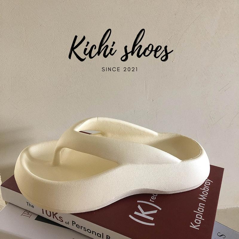 Dép xỏ ngón đi biển đế bánh mì dép tông đế dày siêu êm chất EVA siêu mềm êm phong cách ulzzang dép kẹp muffin