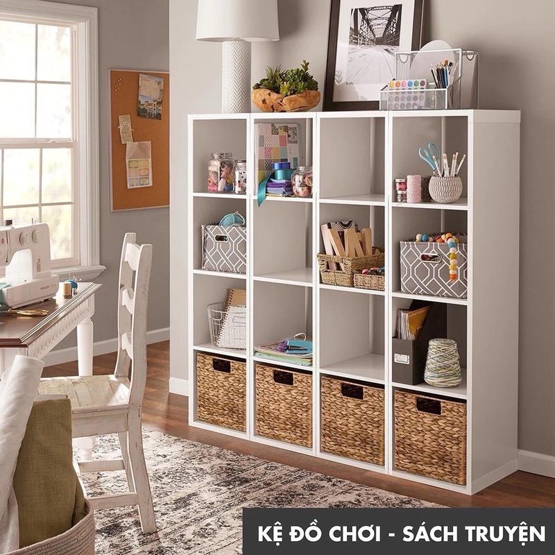 Kệ sách 8 ô , kệ đa năng ,lắp ghép tiện lợi,decor 3