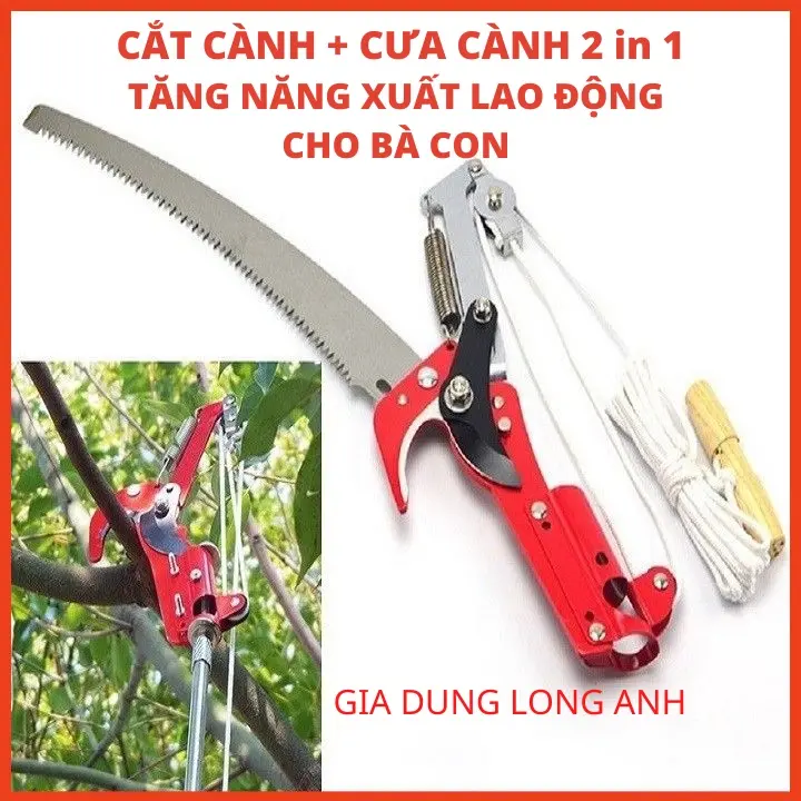 -Đầu kéo tỉa cành trên cao, Kéo cắt cành cây trên cao kèm cưa 5