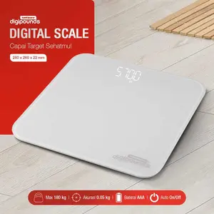 Taffware Digipounds Timbangan Badan Digital Scale 180kg Battery Type - CB610