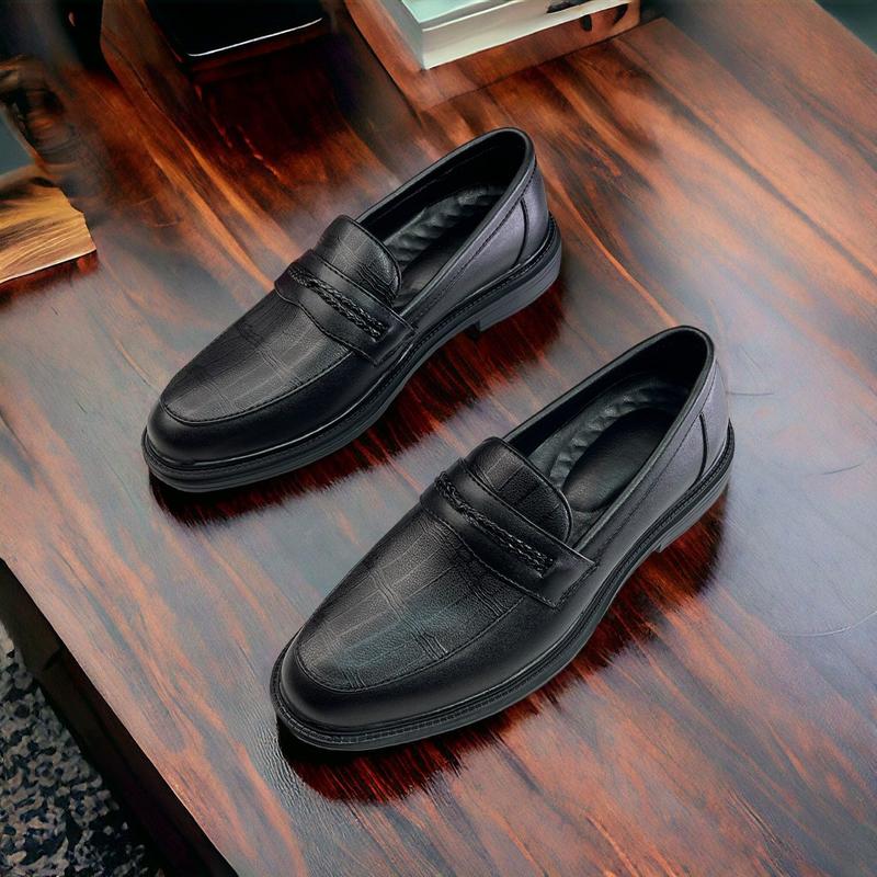 Product Introduction of Giày Da Công Sở Penny Loafer Tăng Cao Dây Băng Đan Dệp Sang Trọng Lịch Sự Thu Hút Mọi Ánh Nhìn Cao Su Shoes Nam 3