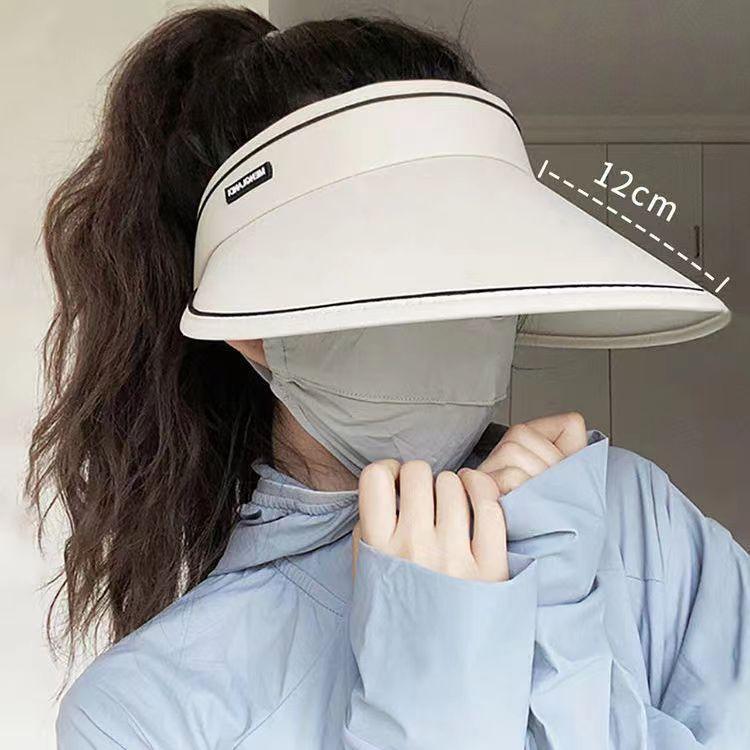 Mũ rộng vành chống nắng hở chóp nửa đầu thời trang cho nữ, nón nữ chống UV năng động trẻ trung