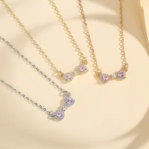 Lanme Jewelry Kalung Klavikula Berlian Titanium untuk Wanita | Aksesori Fashion Elegan Anti Karat LM993