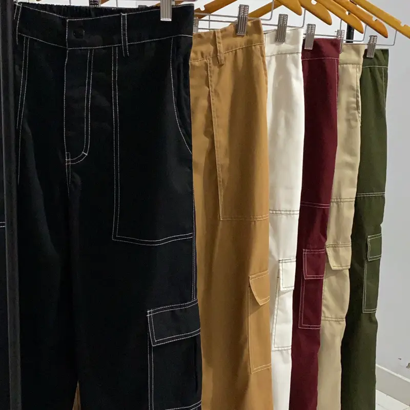 HL Cargo List Pants Korean Style - Banyak Warna Realpict Casual 4