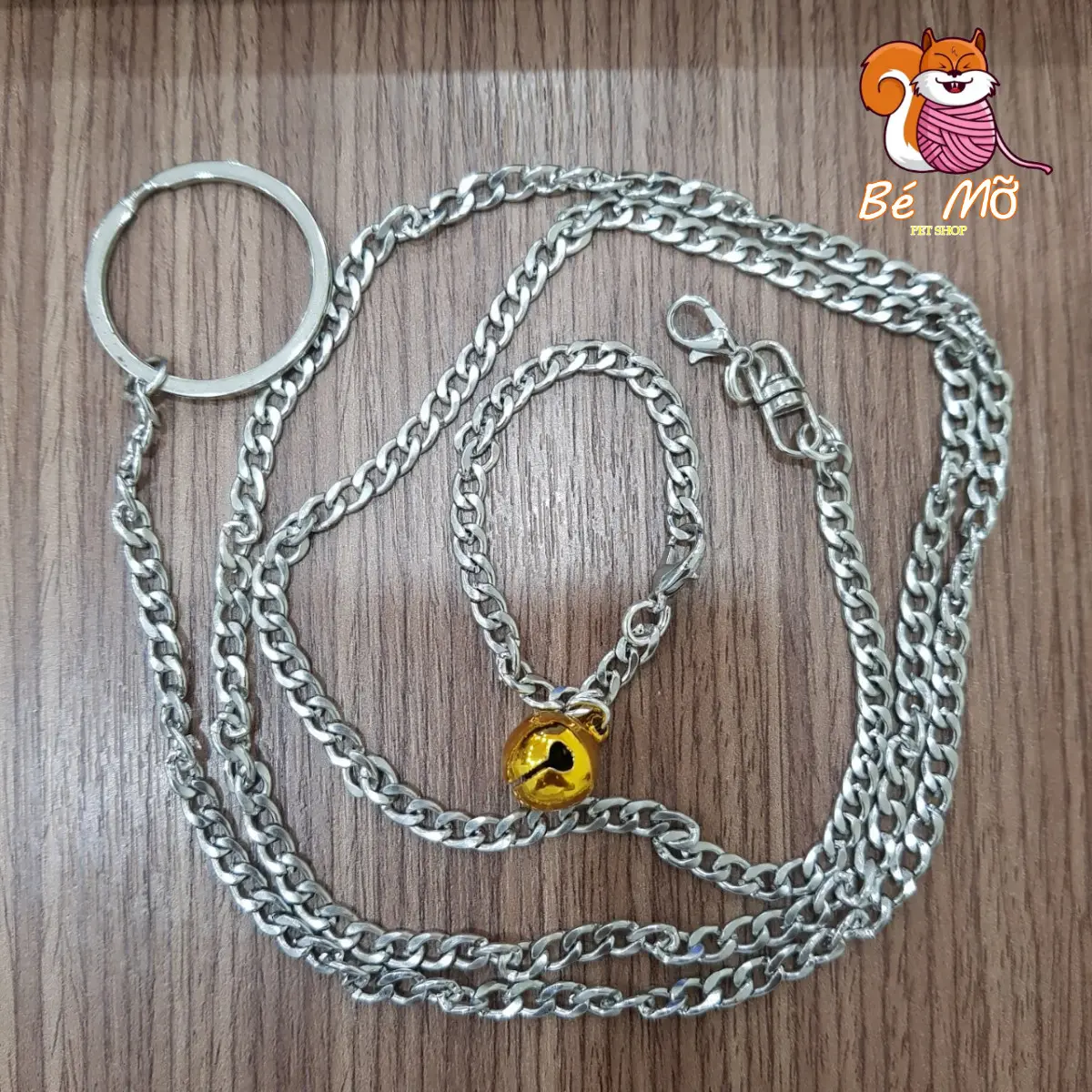 Bộ xích, vòng cổ (có chuông) cho sóc, chuột, hamster. bọ ú,...các thú cưng nhỏ.