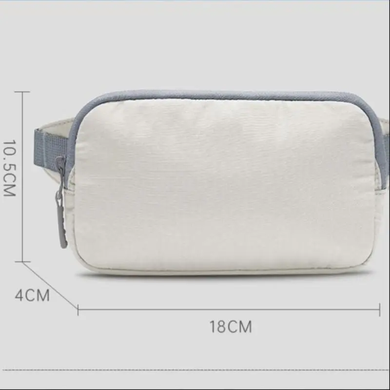 Unisex Solid Color Zipper Fanny Pack, Casual Outdoor Sports Phone Mini Waist Bag, Water-resistant Fitness Cycling Crossbody Bag for Women & Men 1