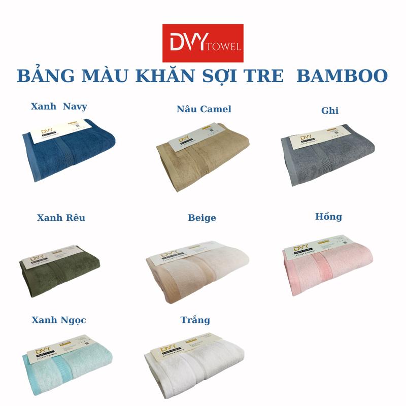 Khăn Tắm Sợi Tre Dvy Bamboo 60x120cm, 50x100cm Dày Dặn, Mềm Mại, Siêu Thấm Hút khăn  tắm 4