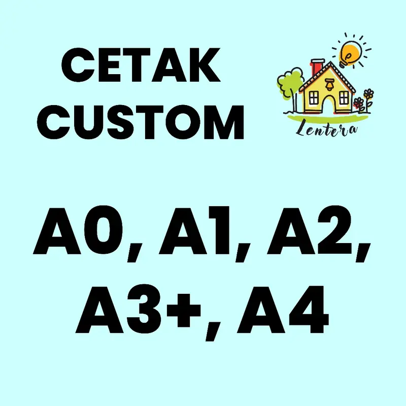 Cetak Poster Custom ukuran A4, A3, A2, A1 dan A0 0