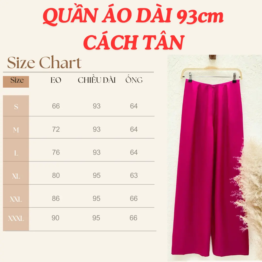 Quần áo dài 93cm ống suông phối áo dài cách tân Phong cách LADY - QUAN 01 Pants Voan Voi